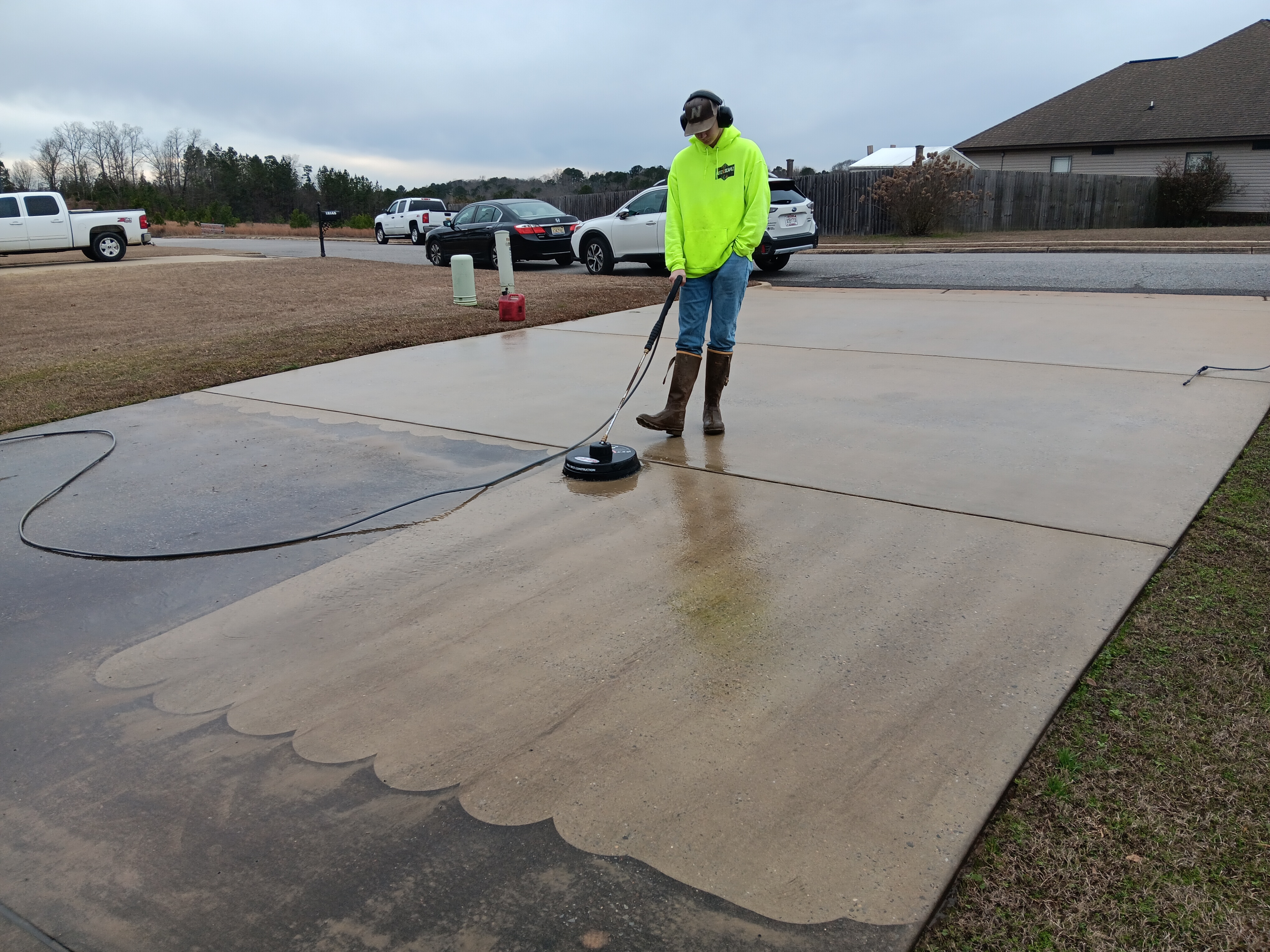 After pressure washing result